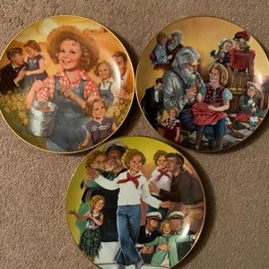 Shirley Temple ceramic plate trio collection.